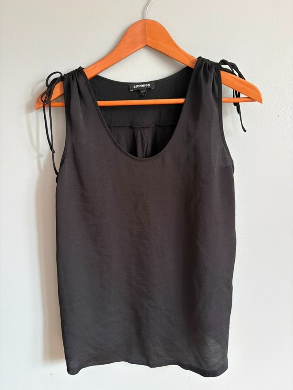 Express Black Tie Shoulder Sleeveless Blouse Tank Top Size S